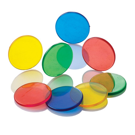 LEARNING ADVANTAGE Transparent Counters 1", PK250 7256